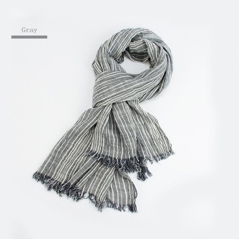 Retro Stripe Handwoven scarf