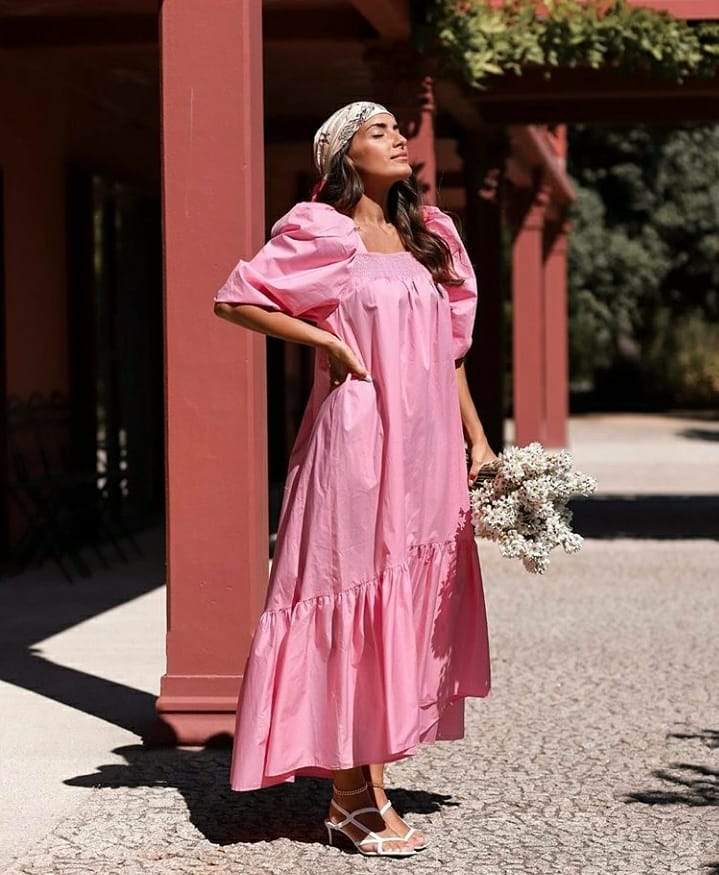 Summer Lively Pink Maxi Dress