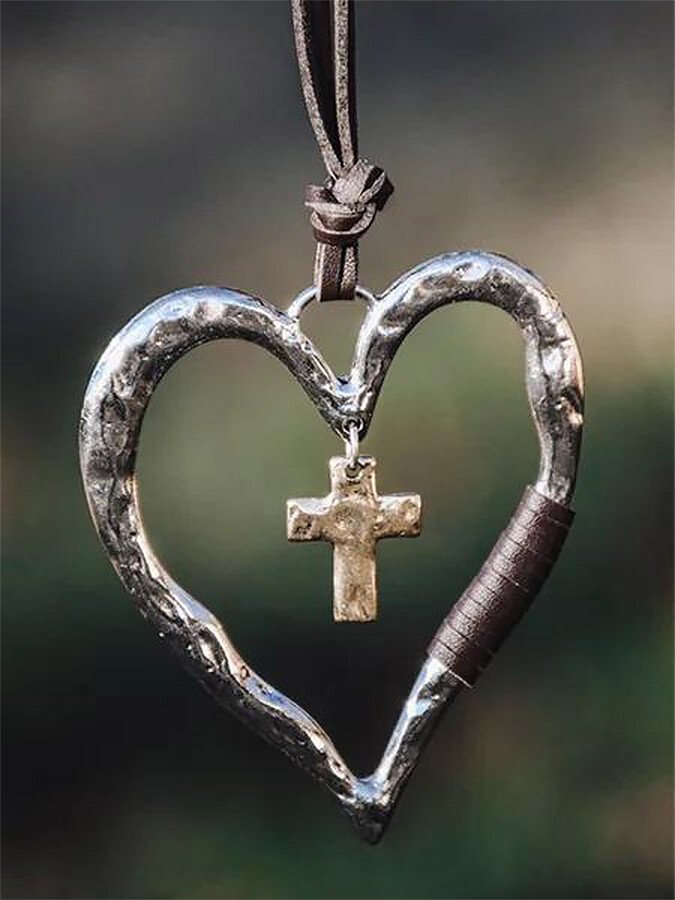 Vintage Cross Love Pendant