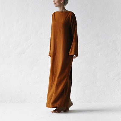 Casual one-neck long-sleeved belt Tunic