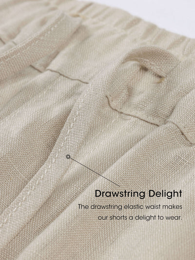 Hadley 100% Linen Drawstring Waist Relaxed Shorts
