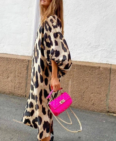 Wild Woman Leopard Prints Maxi Dress