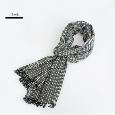 Retro Stripe Handwoven scarf