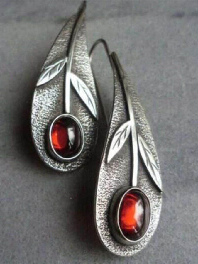 Vintage Ruby Earrings